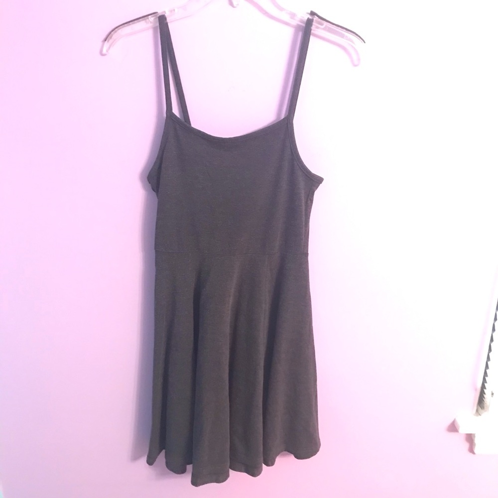 Grey basic skater dress